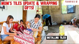 Finally Installing Tiles For Moms House amp Wrapping Gifts For Christmas  vlogmas 12 [upl. by Leizo]