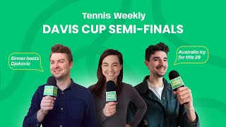 Davis Cup SFs  Sinner stuns Djokovic TWICE in Italy win Australia make backtoback finals [upl. by Anairol755]