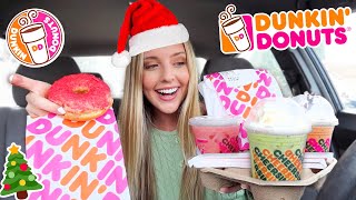 TRYING DUNKINS HOLIDAY MENU 2020  Spicy Ghost Pepper Donut [upl. by Nore]