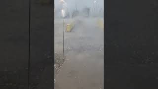 Major hail storm during tornado touch down Timmins Ontario Canada [upl. by Ahsuatan]