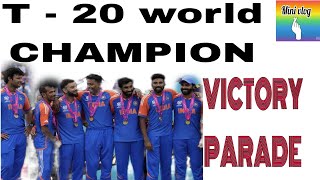 india team marine drive victory parade  world cup CHAMPION 2024  T 20 world cup CHAMPION india [upl. by Ilrahc]