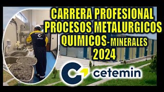 CARRERA PROFESIONAL PROCESOS METALURGICOS Y QUIMICOS FLOTACIÓN DE MINERALES CETEMIN 2024 [upl. by Annaesor]