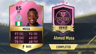 85 AHMED MUSA SBC CHEAPEST SOLUTION  FUTTIES WINNER SQUAD BUILDING CHALLENGE  FIFA 17 [upl. by Viccora146]