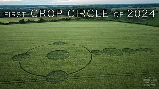 FIRST Crop Circle of 2024  Wilton Windmill Wiltshire  12 June  Crop Circles From The Air [upl. by Luht]