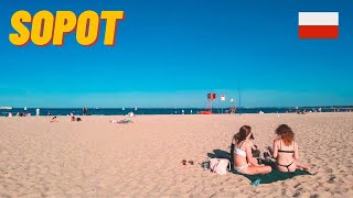 POLAND SOPOT BEACH BEFORE EVENING SUMMER 2023GDAŃSK SOPOT PLAŻA 4K [upl. by Attekal535]