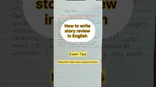 How to write story review exampreparation [upl. by Daraj]