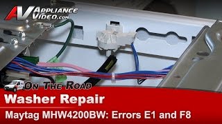 Maytag Washer Repair  Error E1 F8 Repeatedly Continues To Fill  Hose [upl. by Ekrub]