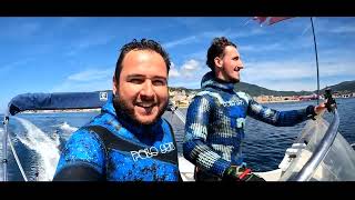 Chasse SousMarine Corse SérioleDentiDoradeMaigreBarra spearfishing pescasub [upl. by Sharma]