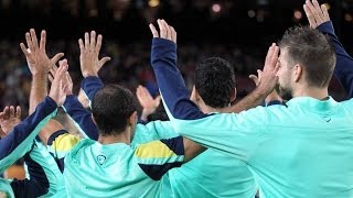 Warming up before the derby BarçaEspanyol [upl. by Fabria]