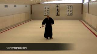 Jodo Sword work Cutting in 4 directions [upl. by Safire]