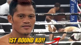 1ST ROUND KO Froilan Saludar vs Keita Kurihara Full Fight Highlights [upl. by Ardnuahs]