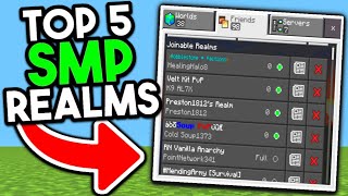 Top 5 Survival SMP Realms For Minecraft Bedrock 120  REALM CODE [upl. by Knox491]