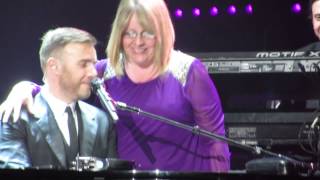 Gary Barlow on stage with Michelle Nottingham 17 April 2014 [upl. by Dekeles]