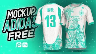 MOCKUP FRENTE E VERSO ADIDAS 2024 FREE DOWNLOAD  GRÁTIS PSD E PNG JERSEY MOCKUP [upl. by Ariahay]