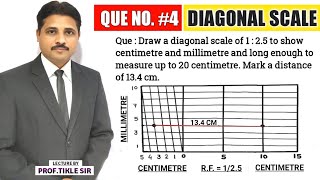 HOW TO DRAW DIAGONAL SCALE QUENO4  UNIT  ENGINEERING SCALE TIKLESACADEMYOFMATHS [upl. by Eramat970]