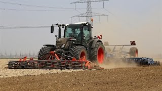 Black Beauty knocking clay into shape  Fendt 724 Vario  7m seedbed combination [upl. by Nerte494]