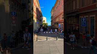 Streets reaching the sea wonderful france nice travel holiday summer trending beach sea [upl. by Naujed364]