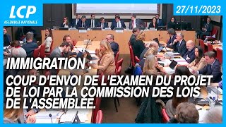 Immigration  coup denvoi de lexamen du projet de loi par la commission des lois de lAssemblée [upl. by Ecerahs]