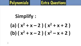 simplify  x2x2x2x2 Polynomials class 9 [upl. by Schaefer]