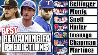 The Best Remaining MLB Free Agents At Each Position amp Predicting Where they Will Sign [upl. by Buerger541]