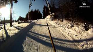 Skigebiet Wasserkuppe Rhön Fahrt mit dem Panoramalift [upl. by Richmound]