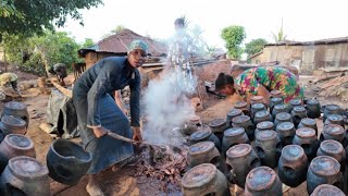 AFRICAN TRADITIONAL POT amp LOCAL POT MAKERS   MAKERS OF CLAY POT clay claypot [upl. by Yarak]