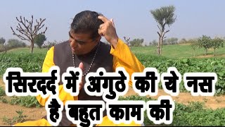 Headache सिरदर्द में अंगूठे की ये नस देती है तुरंत आराम  Headachemigrain accupresure point [upl. by Ilujna973]