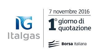 Cerimonia di Quotazione Italgas Borsa Italiana [upl. by Kulda]