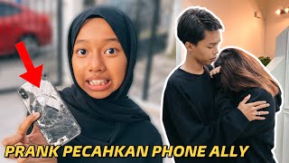 ABANG DAN ADIK PRANK ROSAKKAN PHONE ALLY [upl. by Ainomar109]