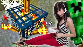 Minecraft with Sabrina  HOW TO STOP SPIDER MOBS FROM SPAWNING IN A DUNGEON Tutorial [upl. by Goda731]