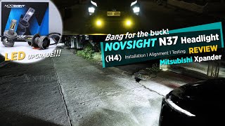 Novsight N37 H4 LED Headight REVIEW  Installation I Alignment I Road Testing PH [upl. by Tica740]