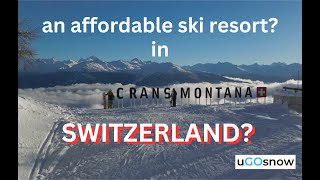 Snowboarding in Crans Montana An Affordable Swiss Ski Destination [upl. by Nnayllas]