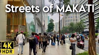 🇵🇭 4K  Streets of Makati City Walking Tour  Street View in 4K  Metro Manila Philippines 2024 [upl. by Oranneg]