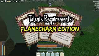 Talent Requirements Flamecharm Edition  Deepwoken [upl. by Adnauqal281]