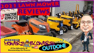 2021 Lawn Mower Review Walk Around at Tractor Supply Best Mower of 2021 TSC Mowers n Blowers OutDone [upl. by Verna]