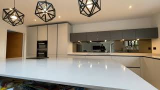 Bronze Toughened Mirror Glass Splashback  Modern Kitchen Design by CreoGlass [upl. by Aneelehs]