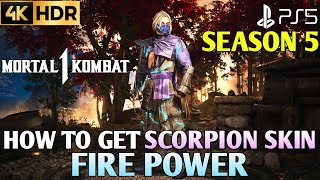 How to Get Fire Power Scorpion Skin MORTAL KOMBAT 1 Scorpion Skin MK1 Season 5  MK1 Scorpion Skin [upl. by Olmsted906]