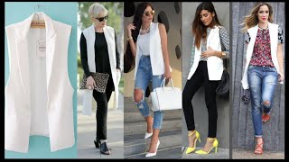 OUTFITS CON CHALECOS BLANCO SON LA MEJOR INSPIRACIÓN PARA EL VERANO 2021 🦺TU MEJOR ALIADO MODA CHIC [upl. by Fotinas192]