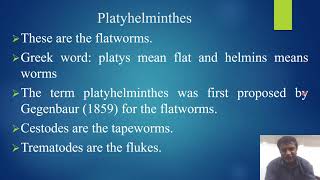 Presentation of brief classification of Platyhelminthes VIDEO [upl. by Lyrac957]