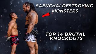 Saenchais Brutal Knockouts Destroying Monsters [upl. by Alegnatal429]