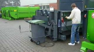 Bergmann APB Waste Compactor with bin lift  contact us at wwwkenburncouk [upl. by Aihsekin]