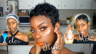 Color Moldamp Style Styling my pixie cut SHORT HAIR TUTORIAL [upl. by Eerrehs]