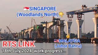 RTS LINK MALAYSIASINGAPORE MEGA PROJECT ONTHEGROUND WORK PROGRESS JB SIDEJULY 2024 UPDATES [upl. by Par]