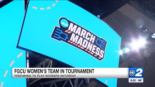 FGCU womens basketball prepares to play Oklahoma in NCAA Tournament [upl. by Ettennal]