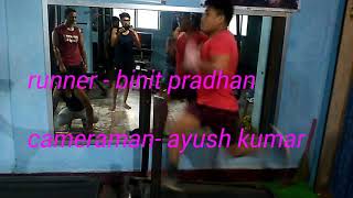 Running with full effort in manual treadmillroller treadmill without grabbing handles [upl. by Daberath]