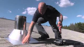 Duravent Chimney Pipe  How to install a Duravent Chimney Roof Flashing [upl. by Tattan]