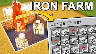 EASIEST Iron Farm in Minecraft 121 Tutorial [upl. by Ennaitak409]