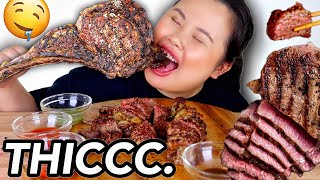 GIANT STEAK MUKBANG  RECIPE COOKING 먹방 EATING SHOW [upl. by Hung940]