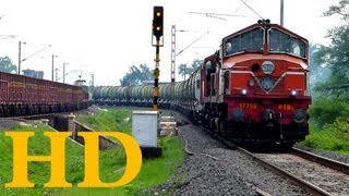 MAULA ALI ALCO TWINS WITH WDM2 JUMBO IN LEAD HAULING BTPN MEETS WAG9 BOXNHL FREIGHT TRAIN [upl. by Akeem]