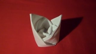 How To Fold Napkins  Bishops Hat Napkin Folding [upl. by Halludba]